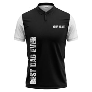 best bag ever vertical text black white modern graphic polo shirt for men