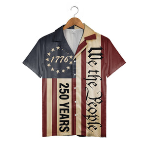 Betsy Ross Vintage Hawaiian Shirt - We The People Stars & Stripes Independence Day
