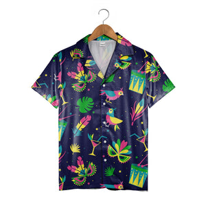 Carnival Nights Hawaiian Shirt with Masks and Drums