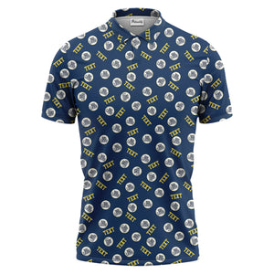 custom logo text polo shirt hawaiian shirt