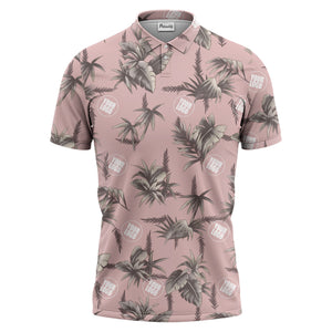 tropical foliage polo shirt hawaiian shirt
