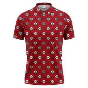golf club pattern polo shirt for men | sporty custom color all-over print