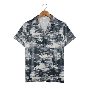 Military Attack Helicopter Gray Camo Hawaiian Shirt – Tactical Aviation