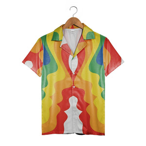 Pop Art Wave Hawaiian Shirt with Abstract Rainbow Shapes