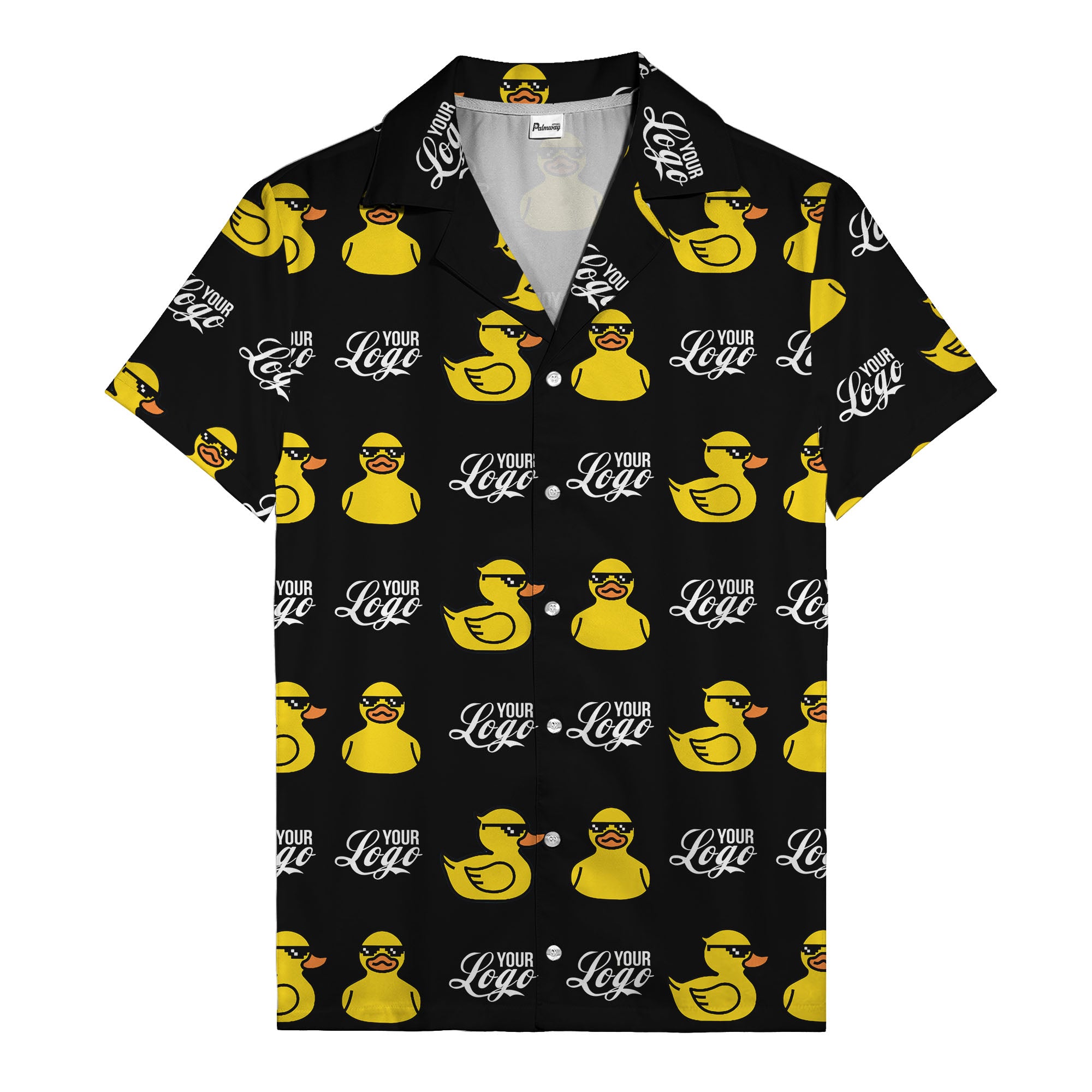 sunglassed rubber ducky parade custom logo hawaiian shirt