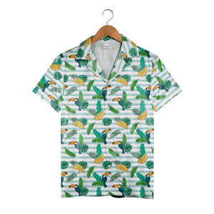 Toucan Paradise Hawaiian Shirt with Orange Slice Accents