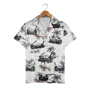 US Army Boeing MH-47G Chinook Trendy Hawaiian Shirt Military Inspired App