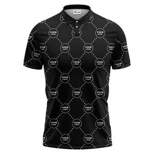 white circles custom logo placement polo shirt for corporate professionals