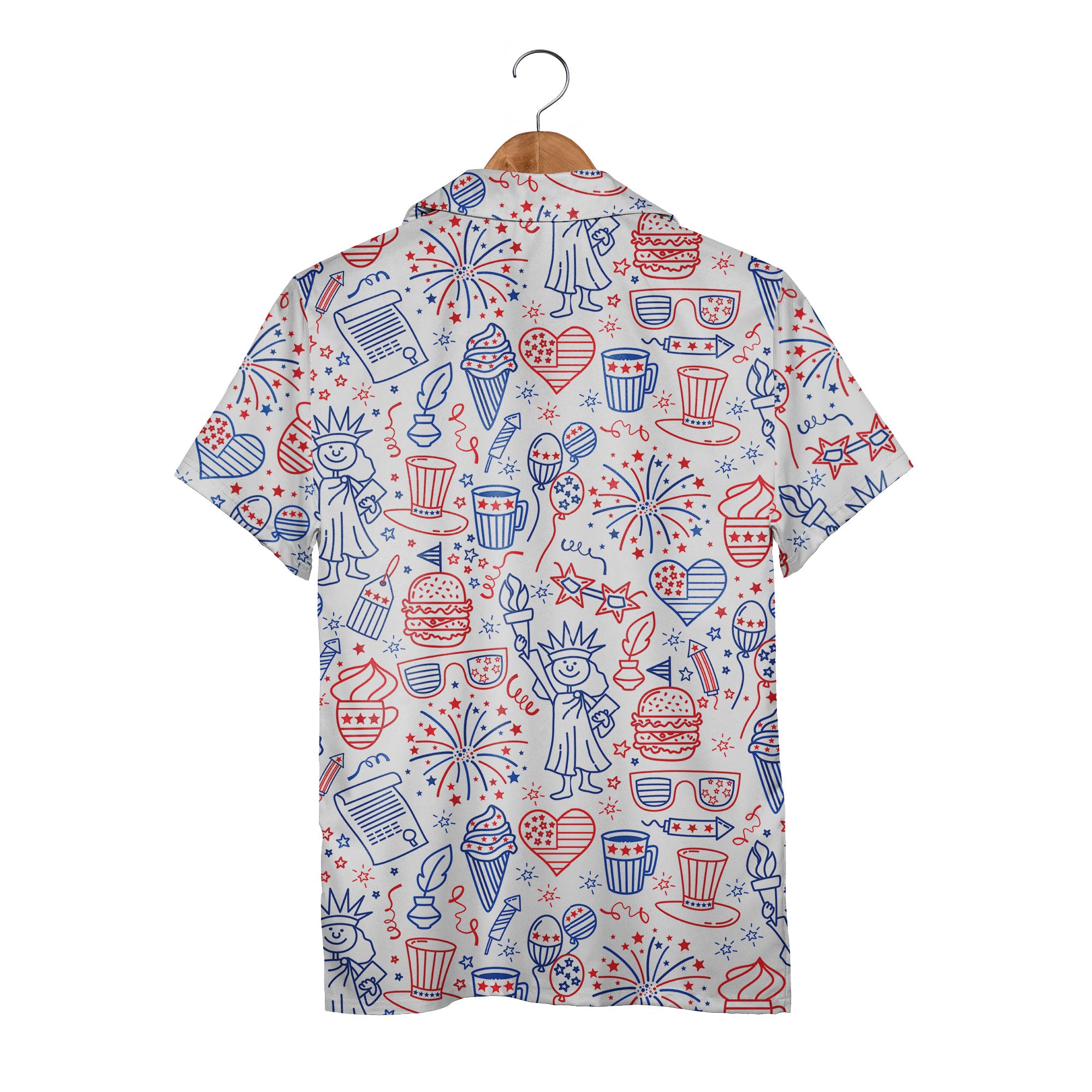 America Independence Day Fourth Of July Cool Art Hawaiian Shirt