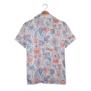 America Independence Day Fourth Of July Cool Art Hawaiian Shirt