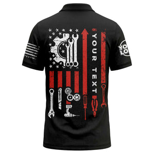 american flag stars & stripes patriotic custom logo polo shirt
