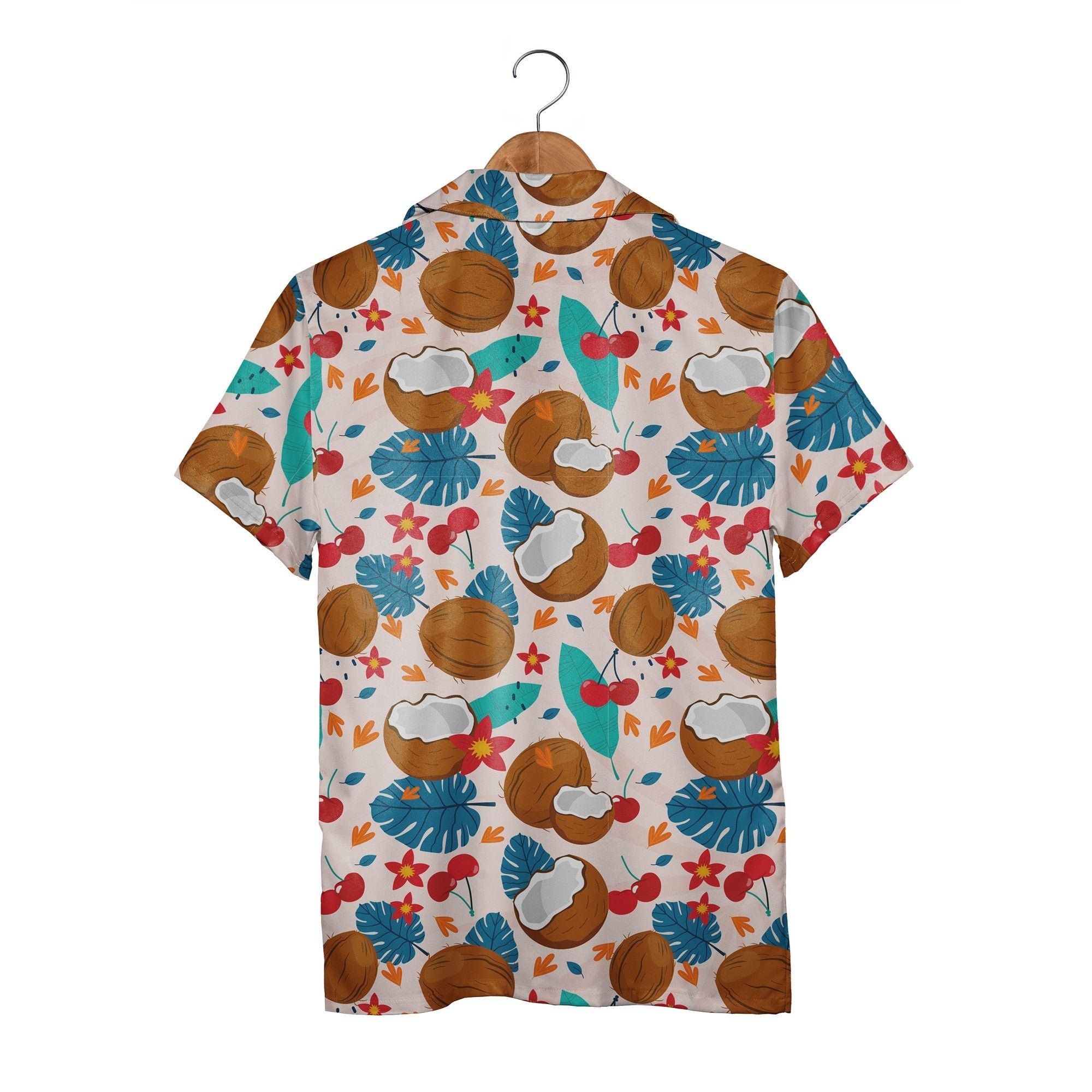 Aqua Blue Margarita Flip-Flop Hawaiian Shirt with Watermelon and Popsicles