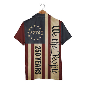 Betsy Ross Vintage Hawaiian Shirt - We The People Stars & Stripes Independence Day