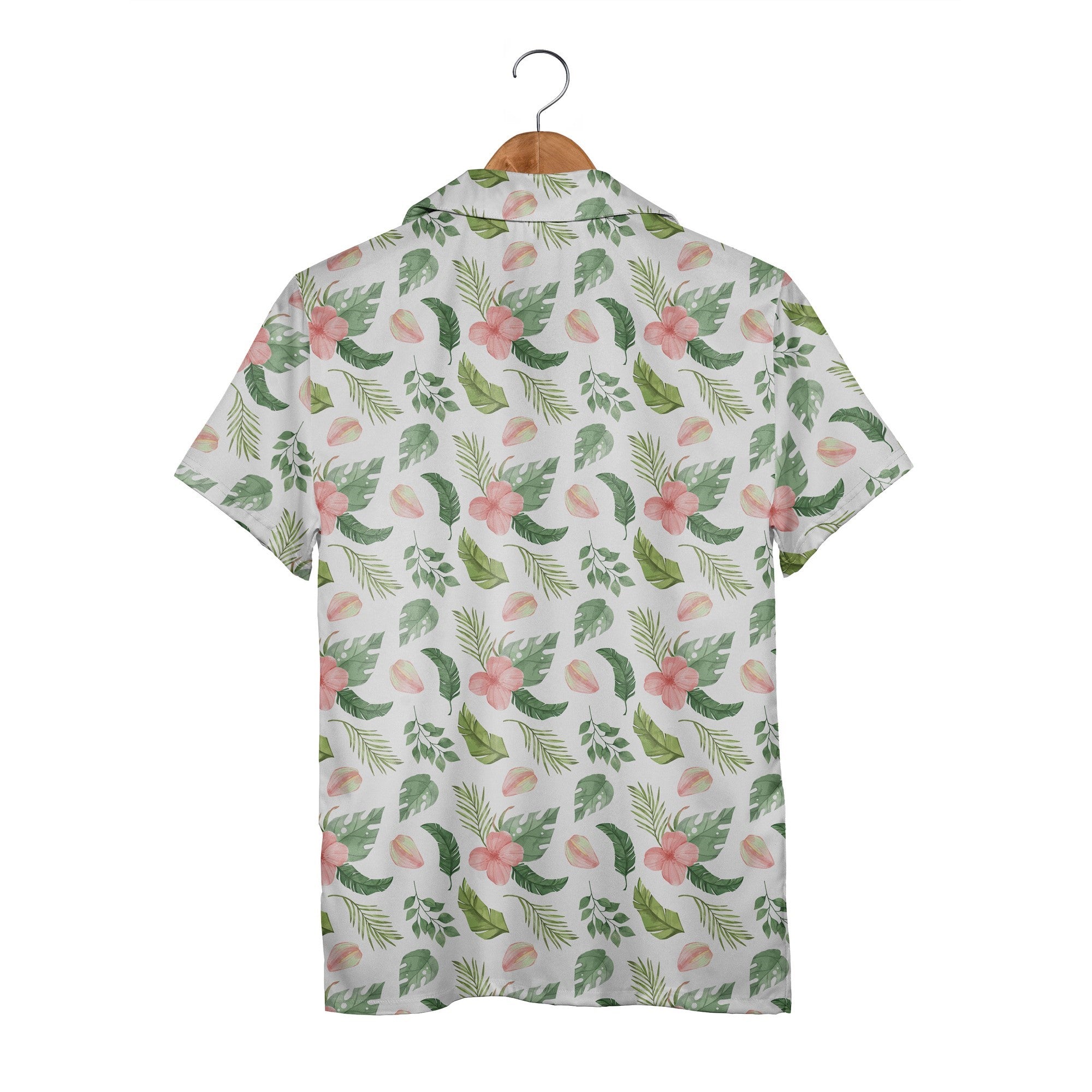 Botanical Elegance Hawaiian Shirt with Anthurium and Monstera Leaves