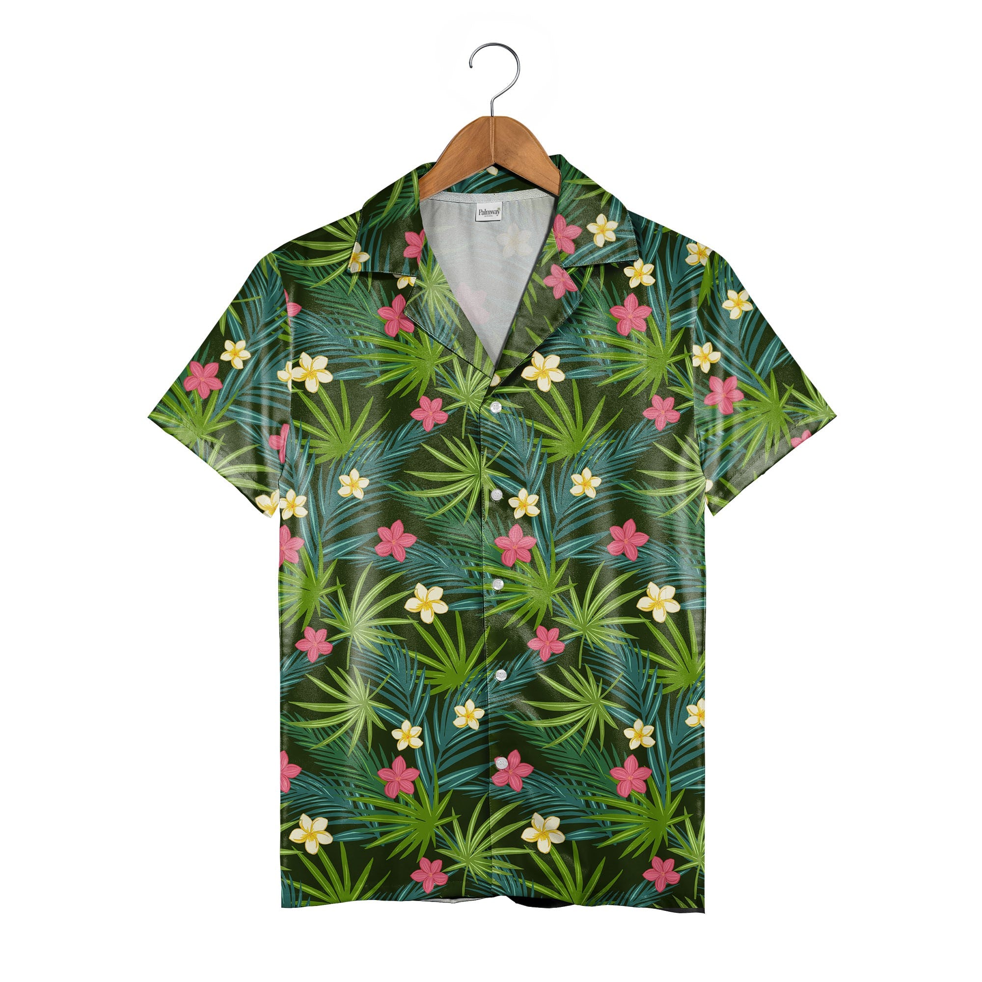 Custom Child Face Hawaiian Shirt with Tropical Hibiscus Garden