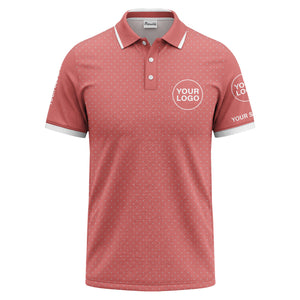 custom logo minimalist polka dot golf polo shirt
