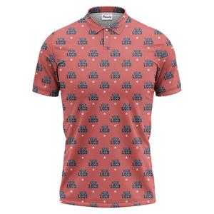 custom logo star polo shirt | custom color all-over graphic print