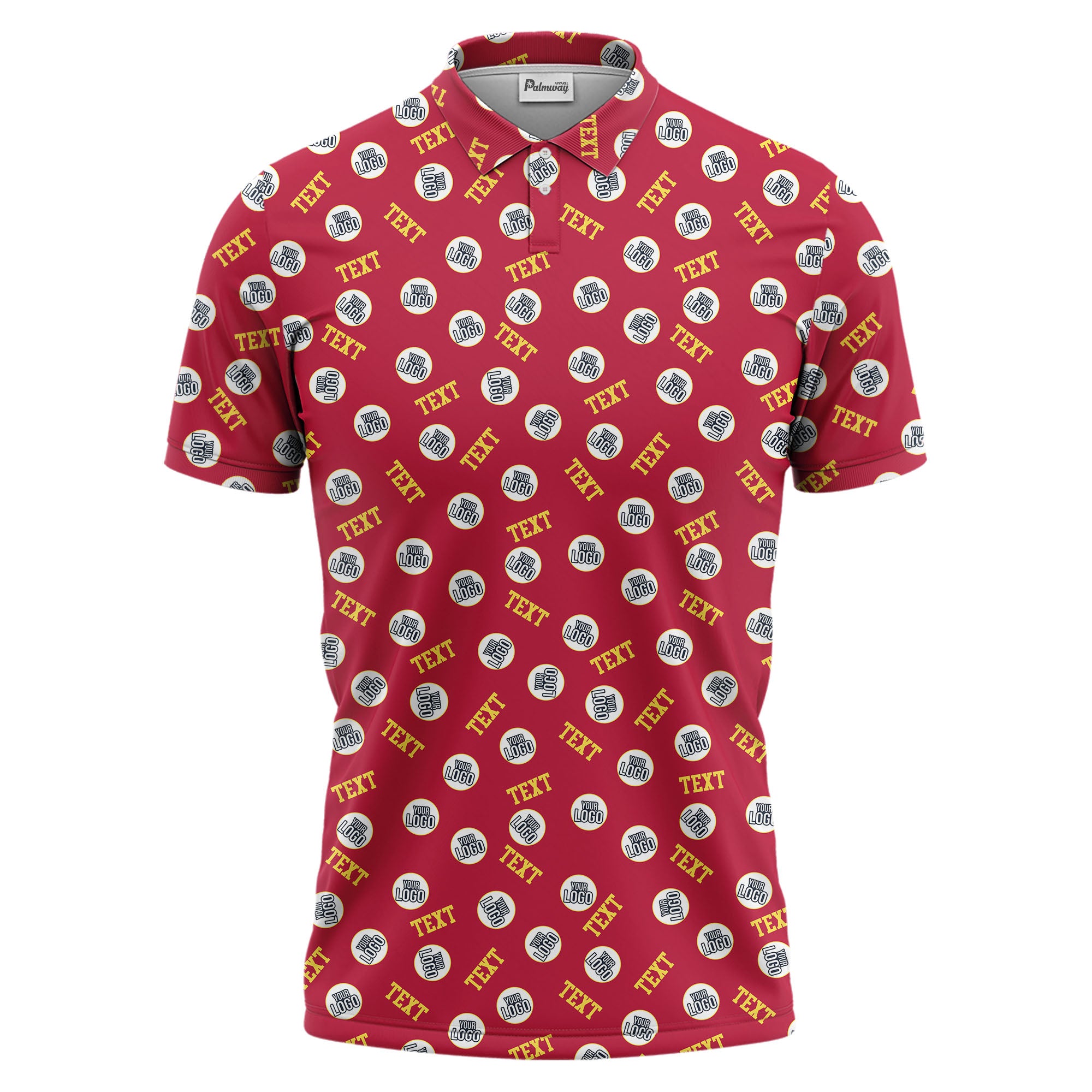 custom logo text polo shirt hawaiian shirt