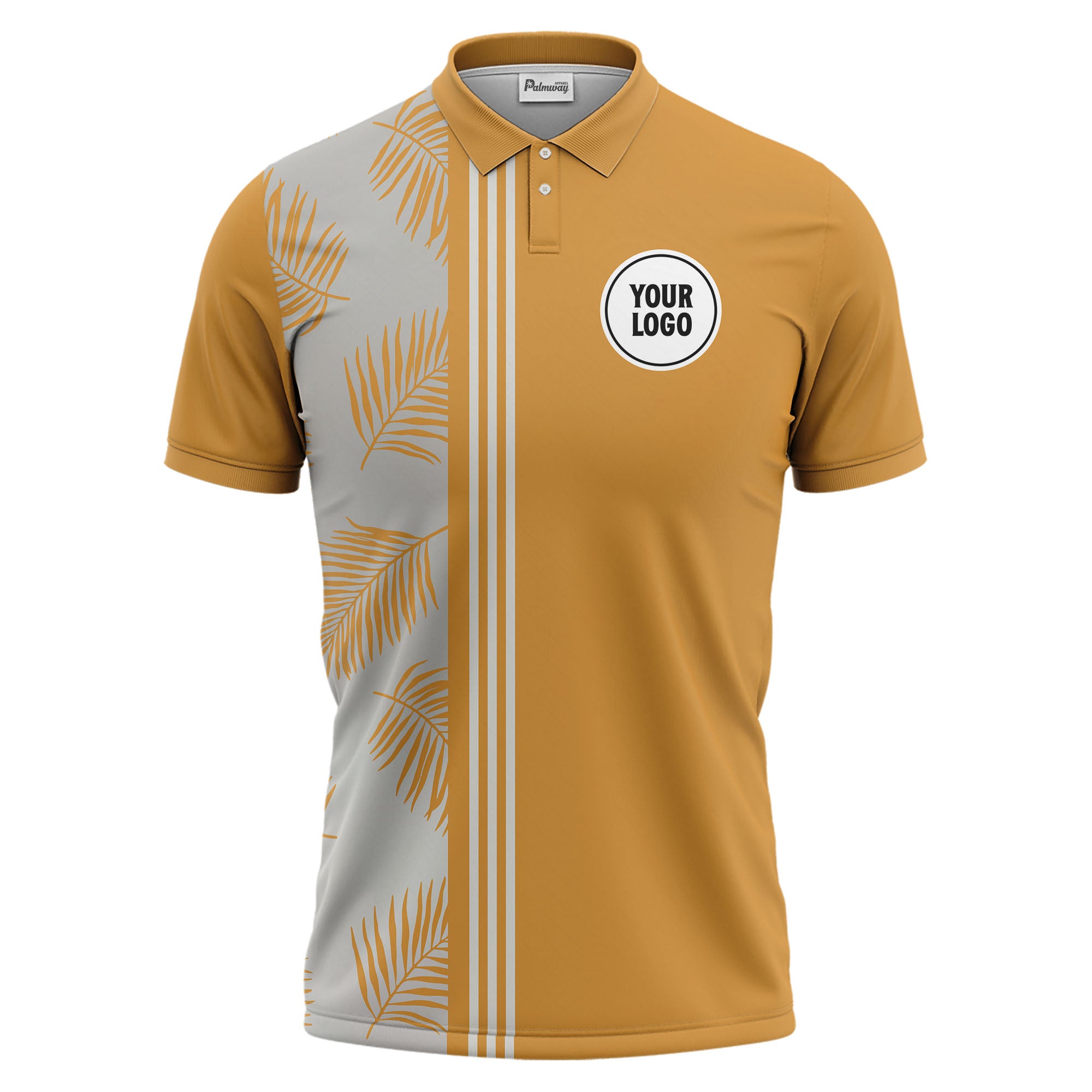 tropical palm leaves polo shirt hawaiian shirt