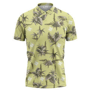 tropical foliage polo shirt hawaiian shirt