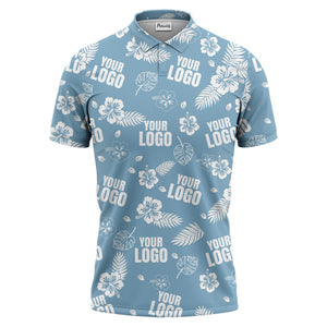 tropical floral custom polo custom polo shirt