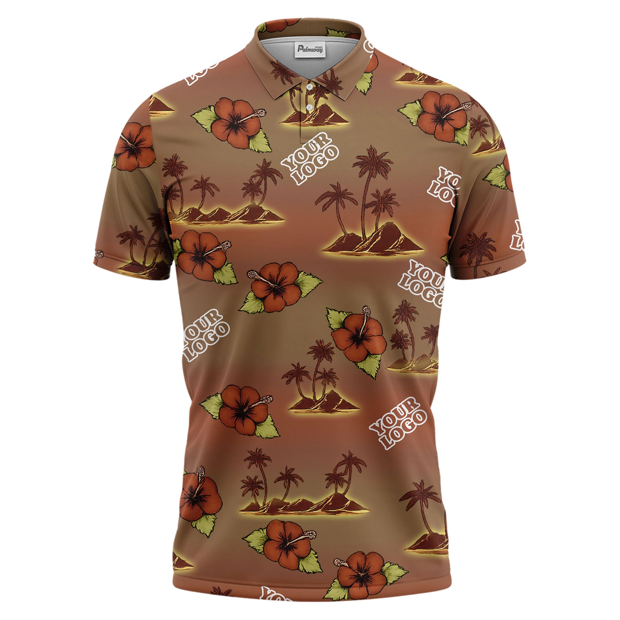 tropical island hibiscus polo shirt custom polo shirt