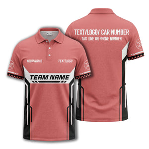 customizable team name geometric stripes polo shirt for men