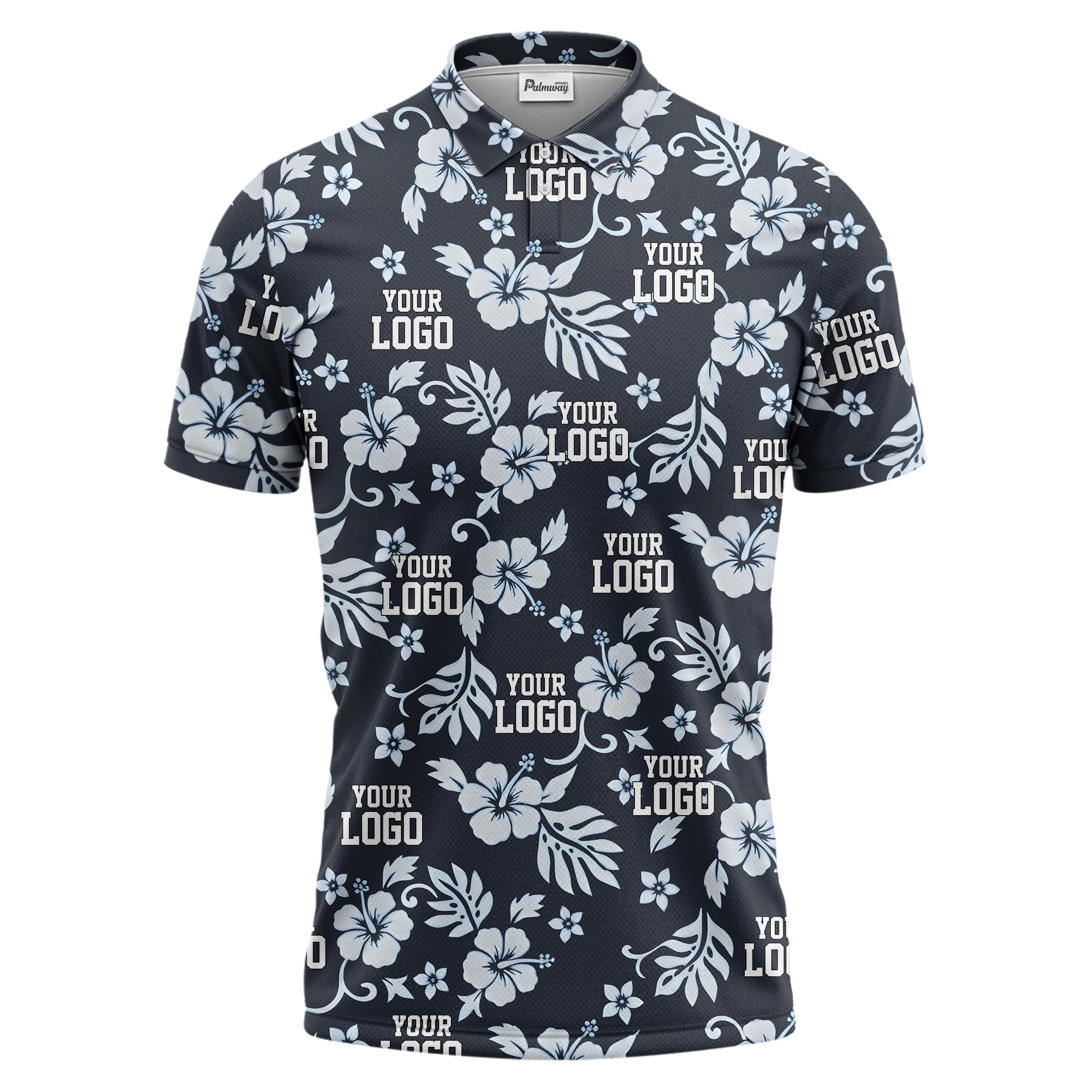 customizable tropical floral flowers leaves polo shirt for vacation vibes