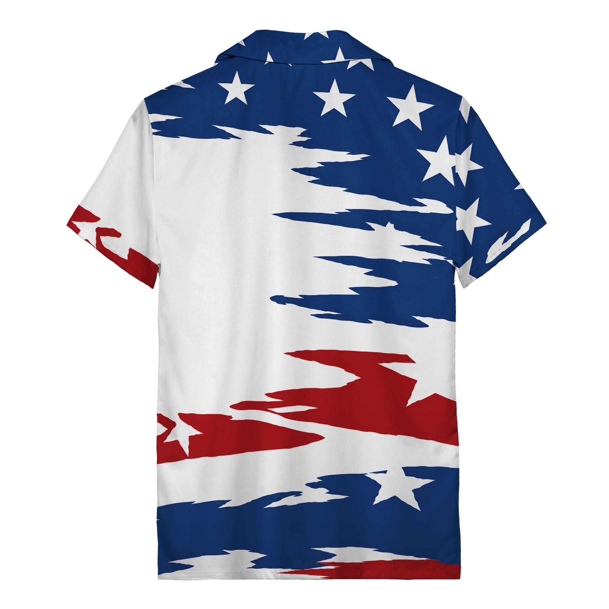 Distressed American Flag Stars & Stripes Hawaiian Shirt For Men