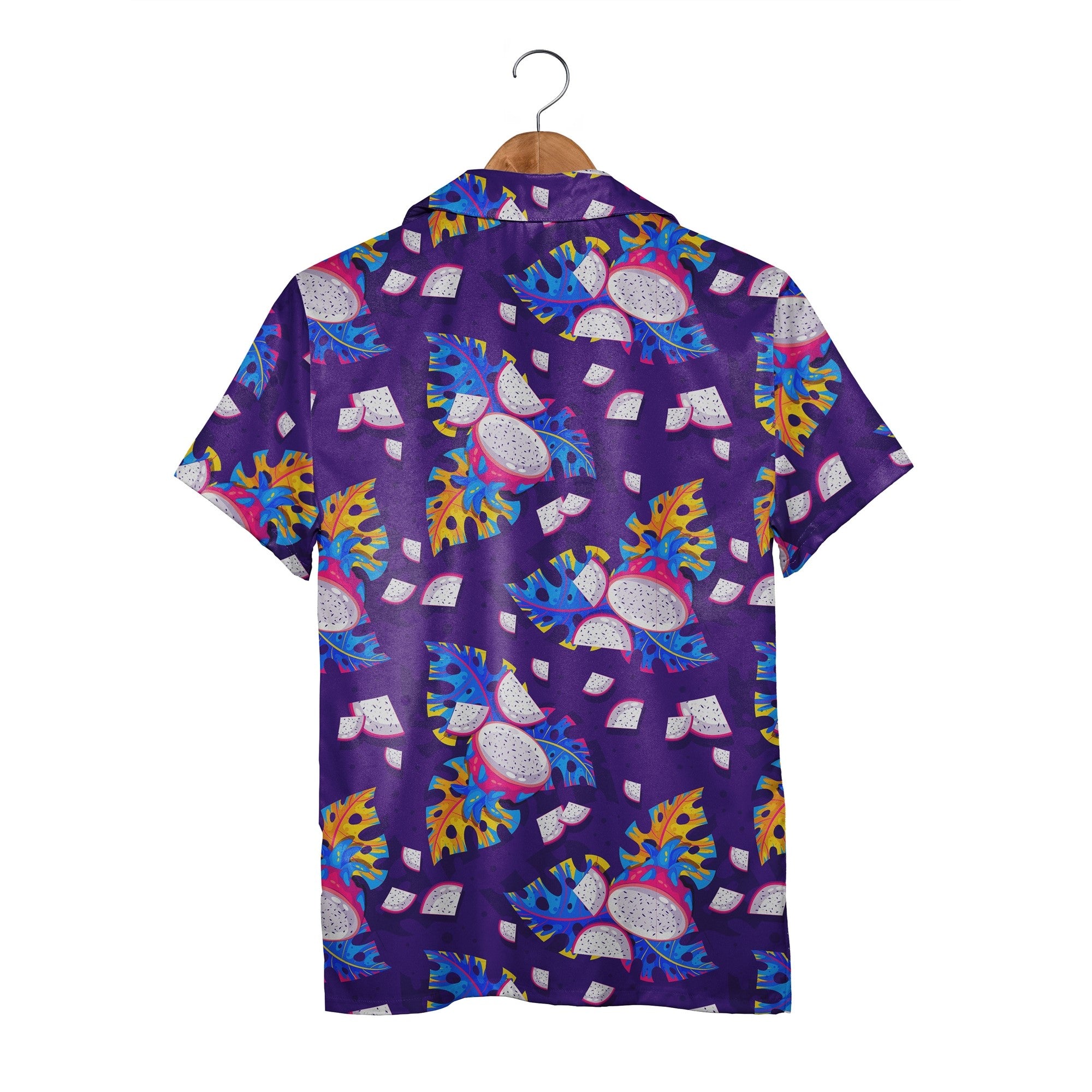 Dragon Fruit Fantasy Hawaiian Shirt in Electric Purple