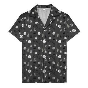 Golf Balls Clubs Carts Trophies Flags Hawaiian Shirt For Men