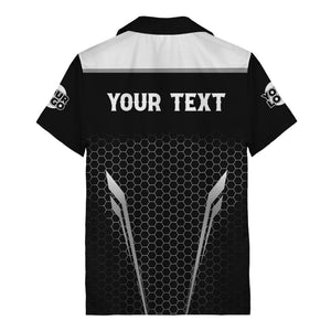 hexagon mechanic logo grid hawaiian shirt for automotive pros