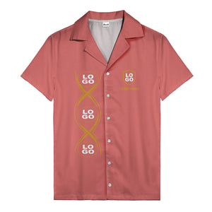 infinity symbol & shield crest black gold hawaiian shirt for men