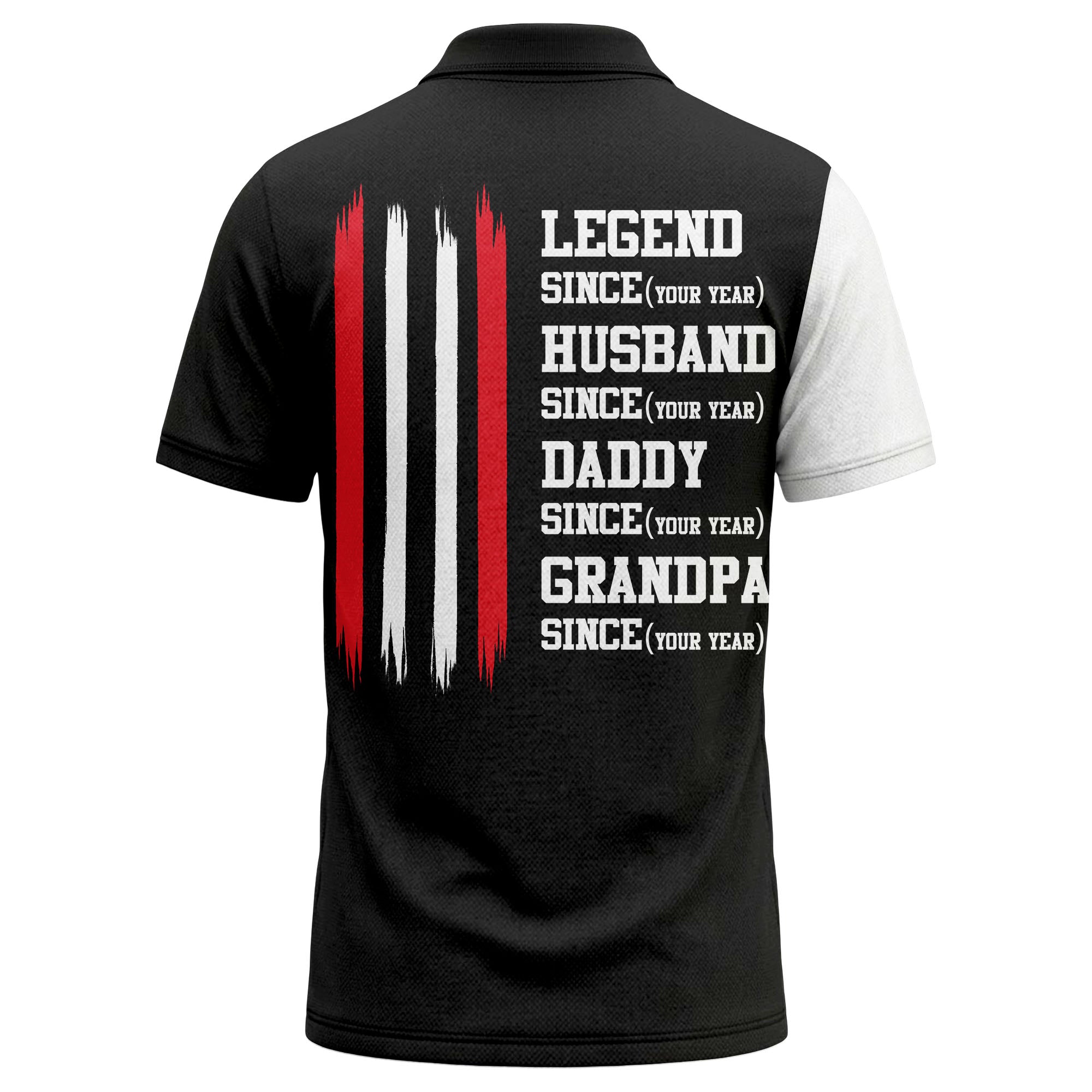 monochrome palm tree repeat with custom name tropical beach polo shirt