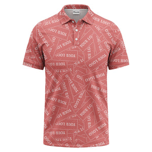 repeat your logo on black ground custom polo shirt