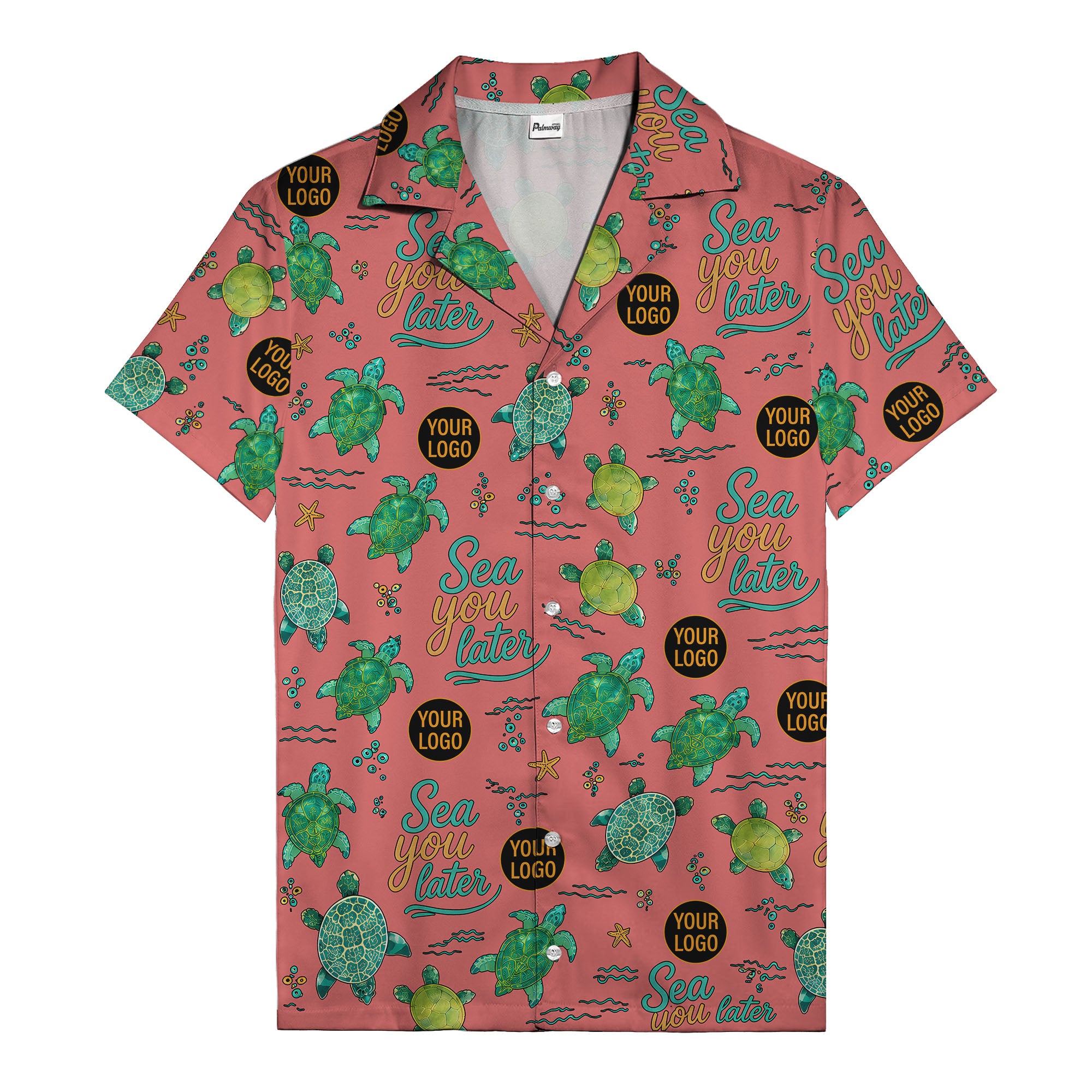 sea turtles & starfish sea you later cartoon hawaiian shirt