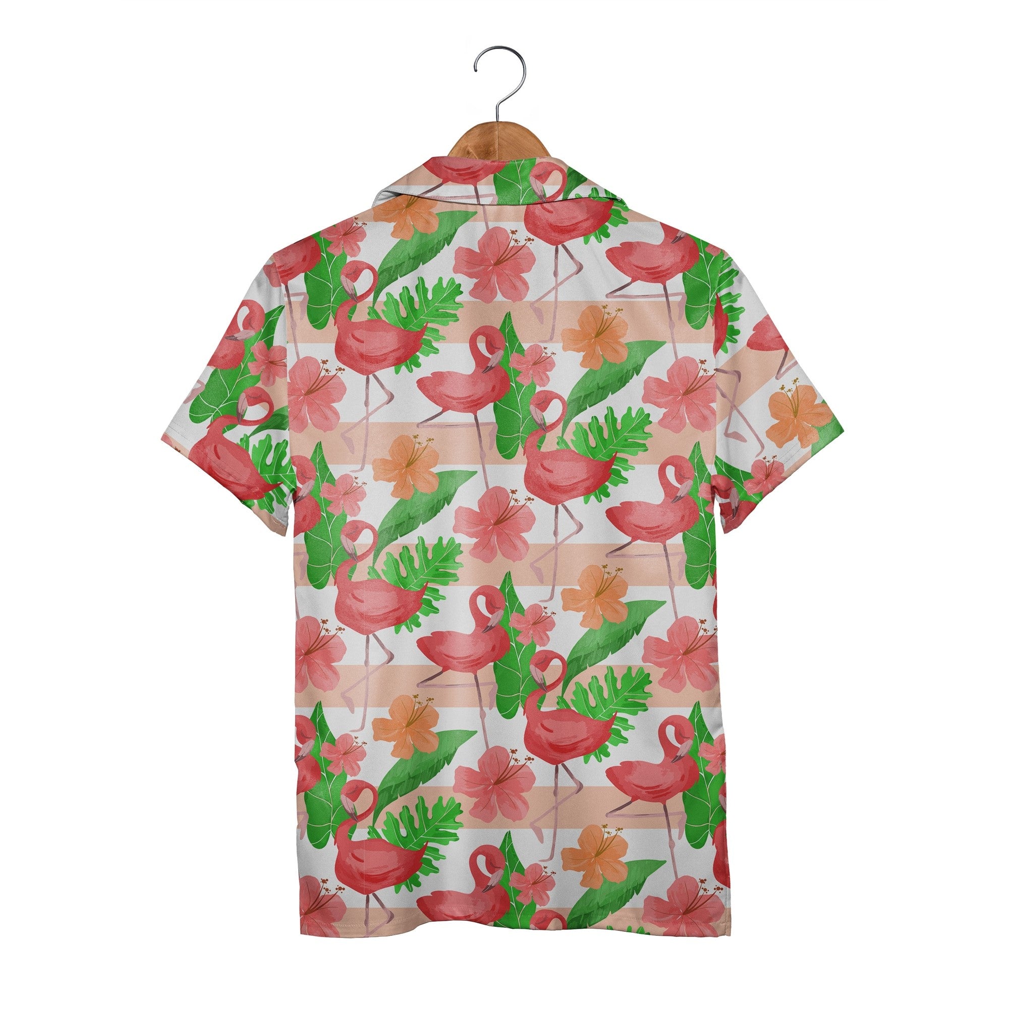 Sketchy Hearts Hawaiian Shirt with Scribbled Fill in Maroon and Pink
