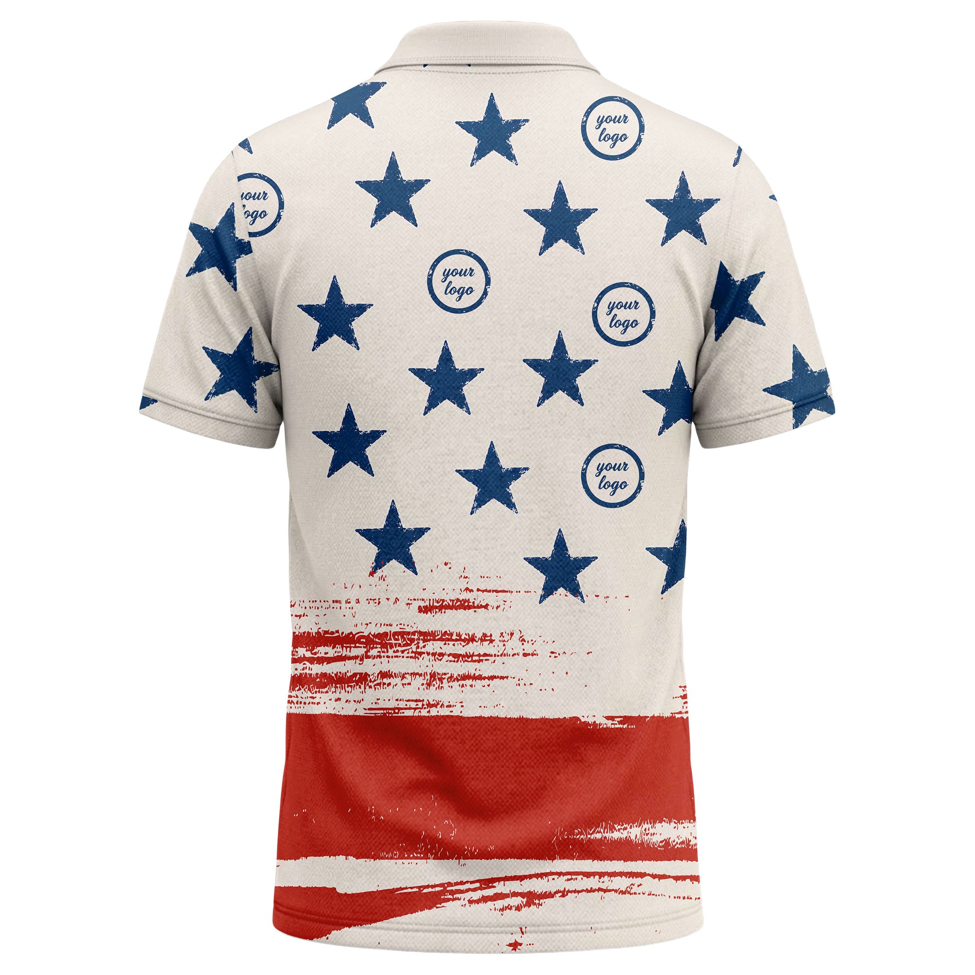 stars & stripes patriotic eagle polo shirt navy blue custom logo
