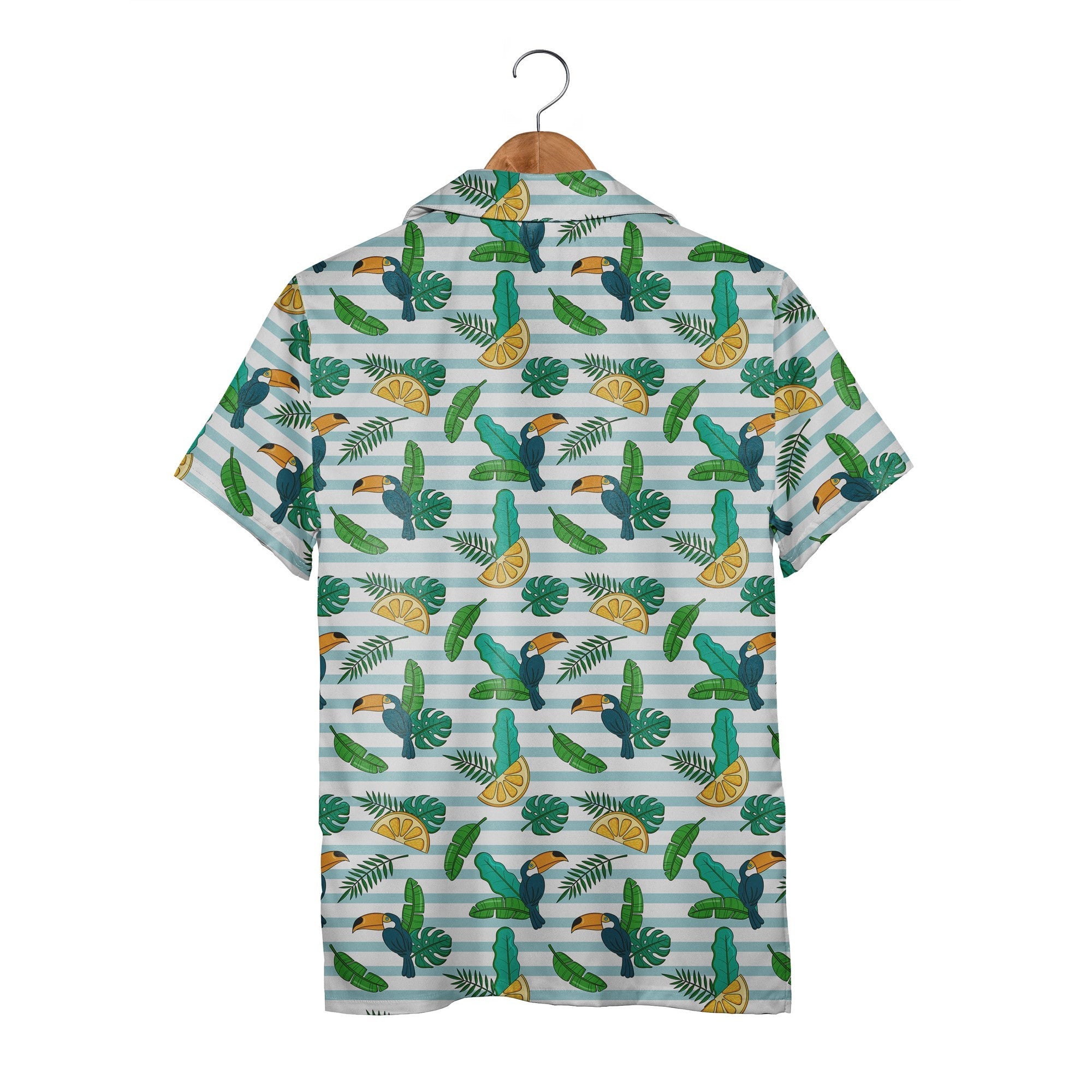 Toucan Paradise Hawaiian Shirt with Orange Slice Accents