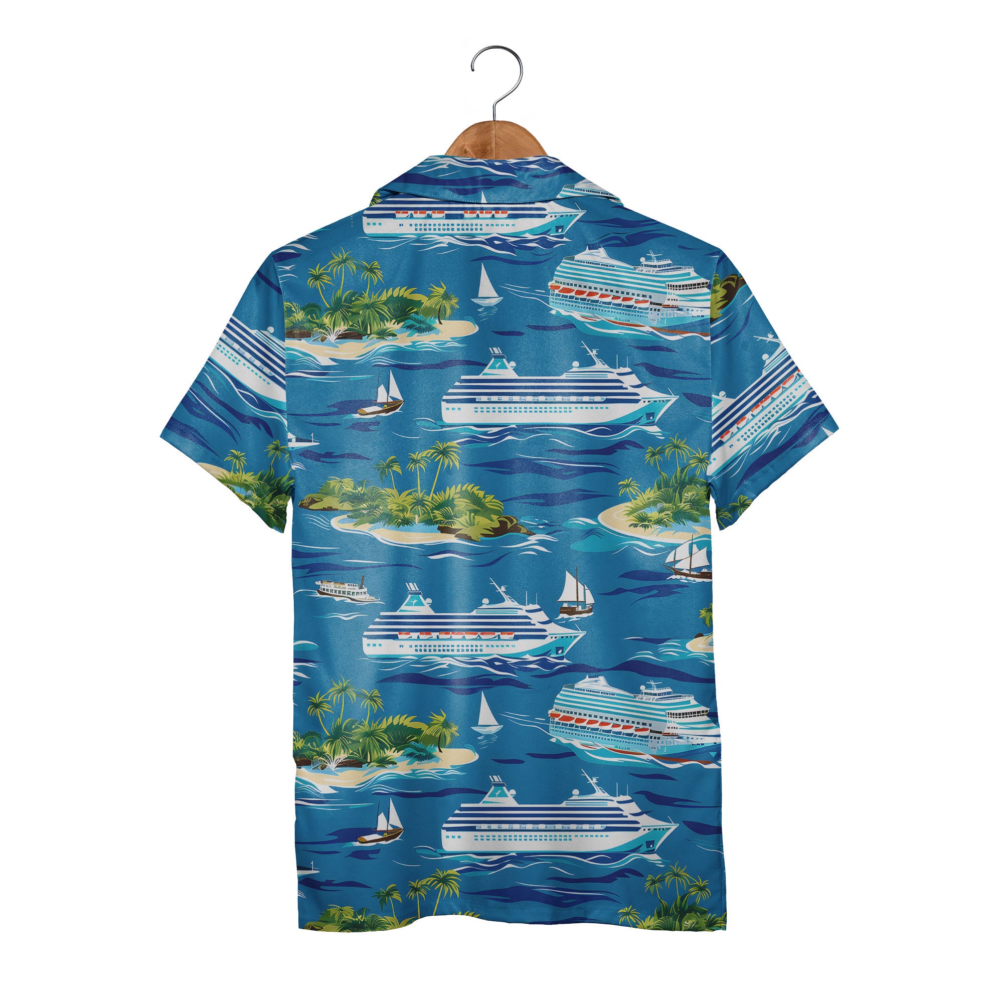 Tropical Cruise Ship & Sailboat Hawaiian Shirt – Island & Ocean Vibes