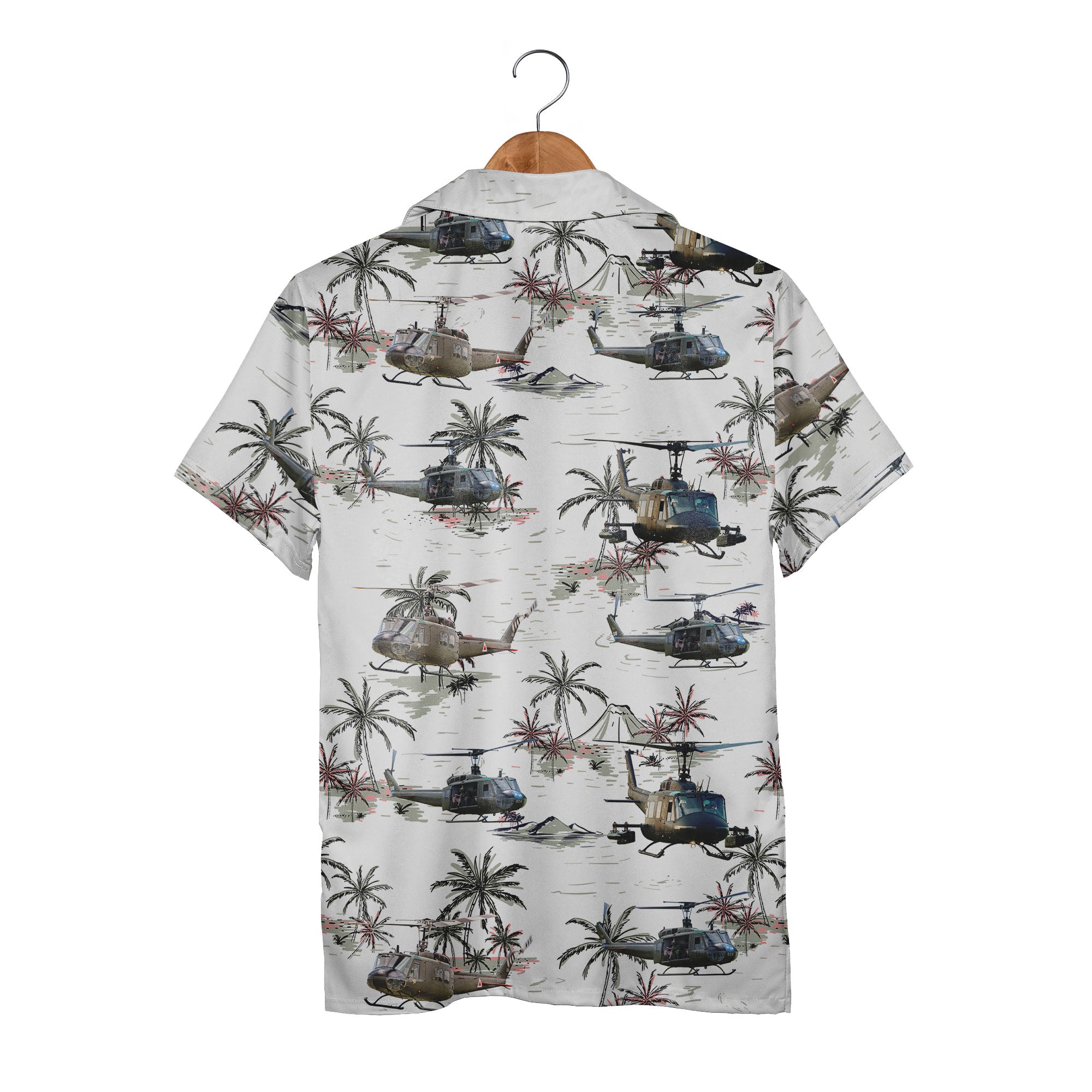 U.S. Army Bell UH-1 Huey Trendy Hawaiian Shirt Military Aviation Tribute