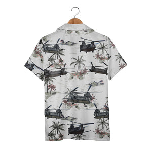 US Army Boeing MH-47G Chinook Trendy Hawaiian Shirt Military Inspired App
