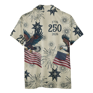 Vintage Eagle Fireworks Aloha Shirt For Independence Day Hawaiian Shirt