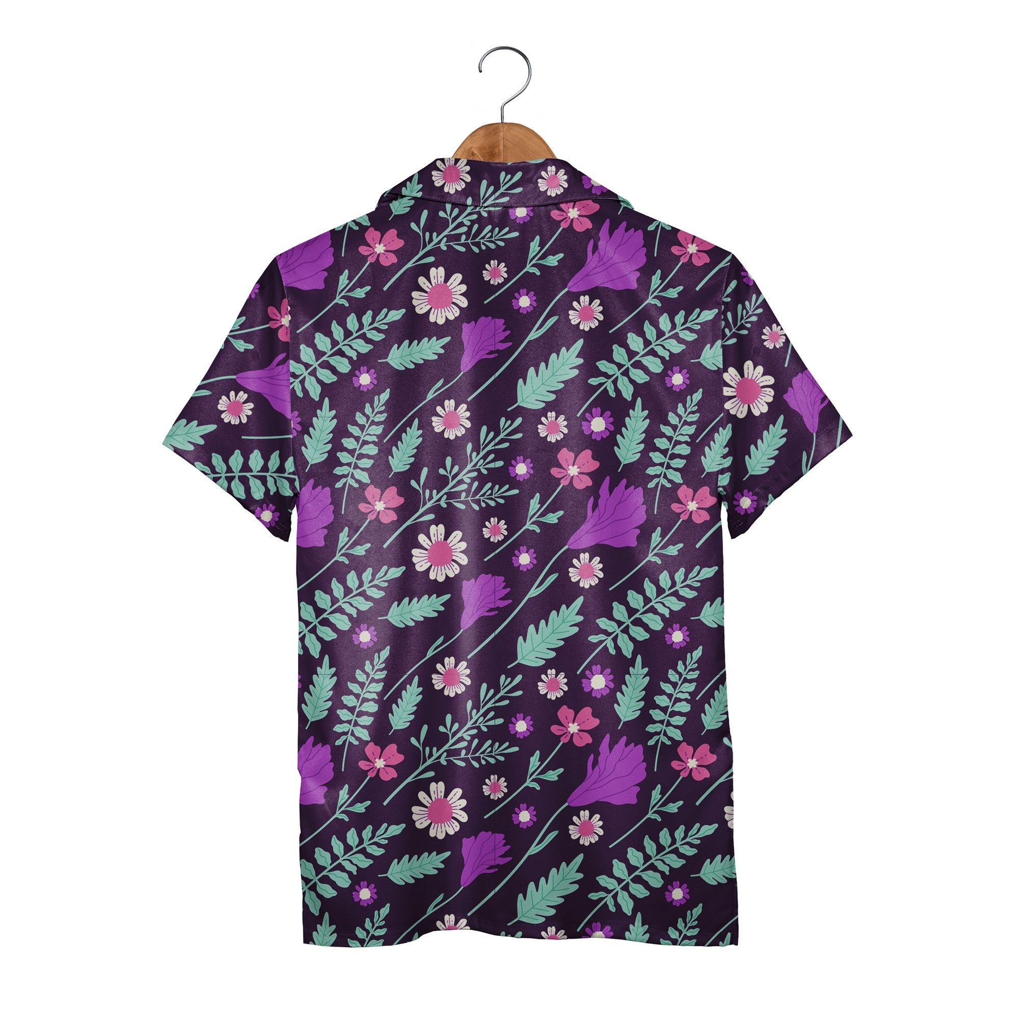Violet Garden Hawaiian Shirt with Bell Flowers and Ferns