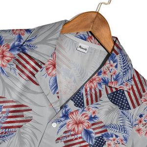 American Flag Aloha Beach Gift Hawaiian Shirt For Men And Women