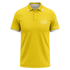 custom logo minimalist polka dot golf polo shirt