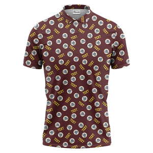 custom logo text polo shirt hawaiian shirt