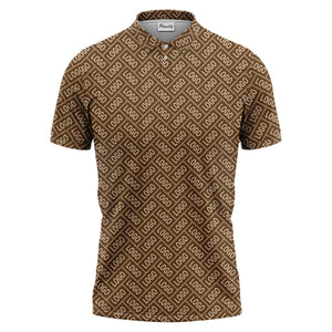 monogram logo polo shirt hawaiian shirt