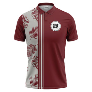 tropical palm leaves polo shirt hawaiian shirt