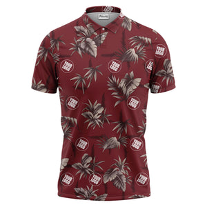 tropical foliage polo shirt hawaiian shirt